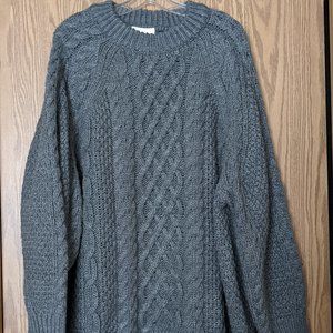 H&M Conscious Cable-knit Sweater - XXL Dark Gray Melange